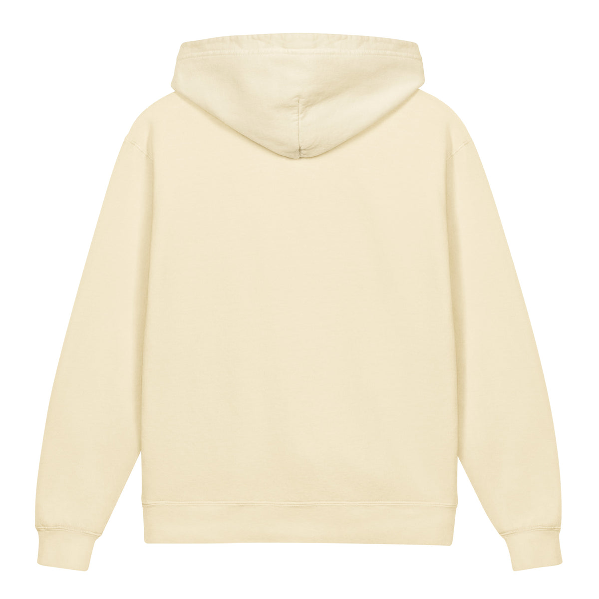 Create Mode Youth Lightweight Hooded Sweatshirt in ivory, back view