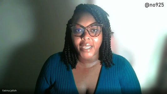 Fatima Jalloh speaking during her Freedom Files interview