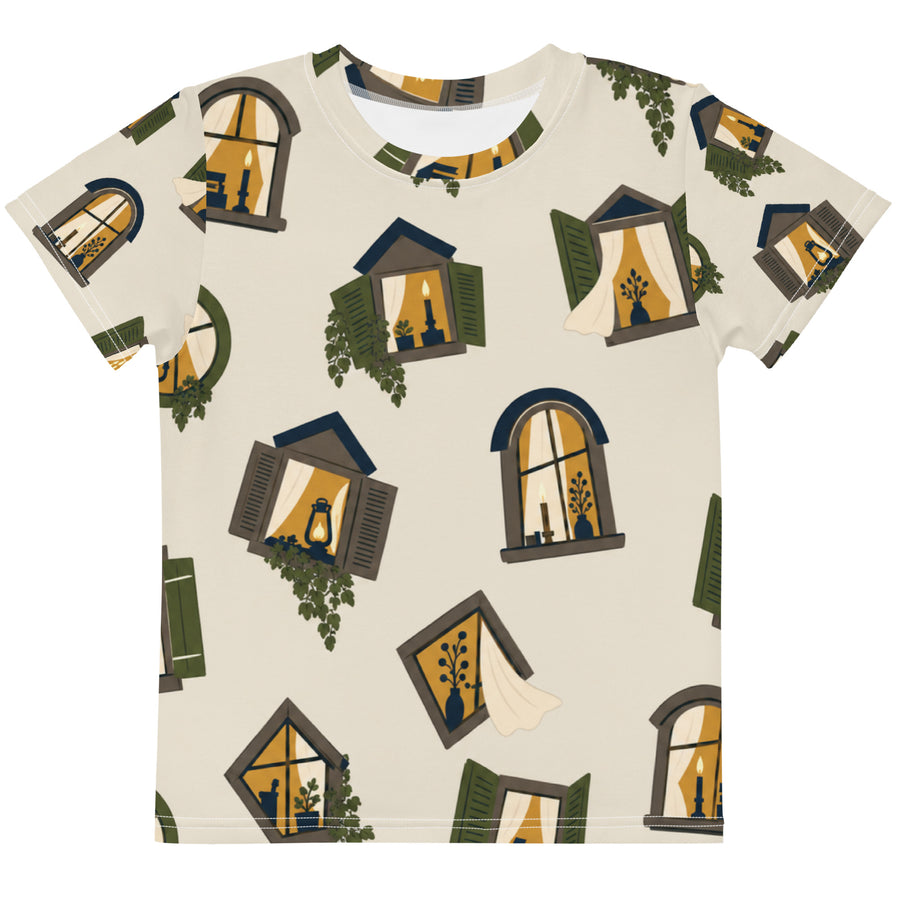 Little Window Lights Kids All-Over Print Cotton Tee