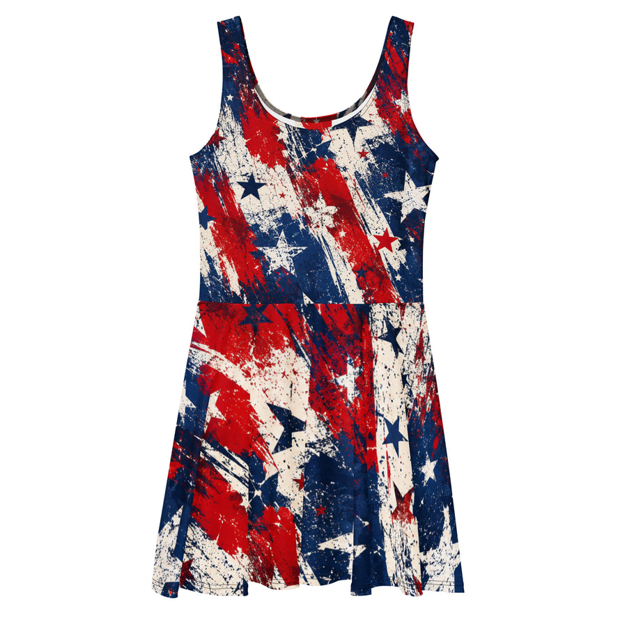 Grunge Stars & Stripes Skater Dress
