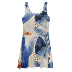 Cobalt Mosaic Skater Dress