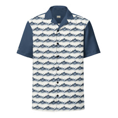 Mountain Print Button-Up Shirt