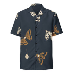 Moth Party All-Over Print Button Shirt
