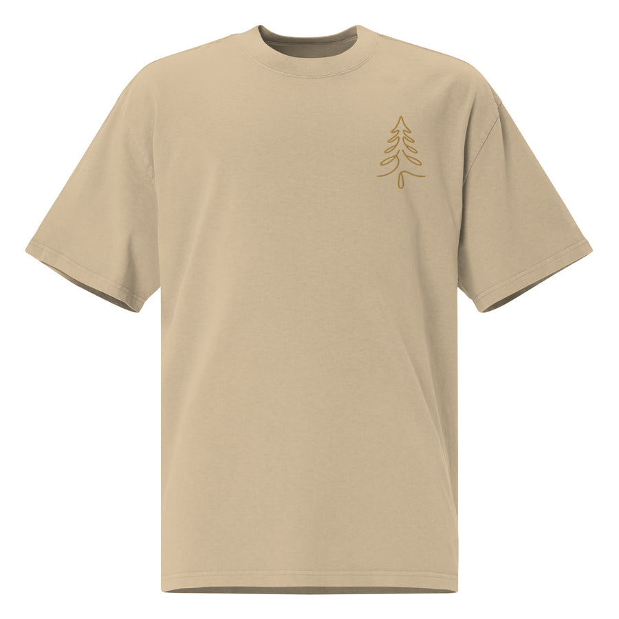 Lone Pine Tree Oversized faded t-shirt