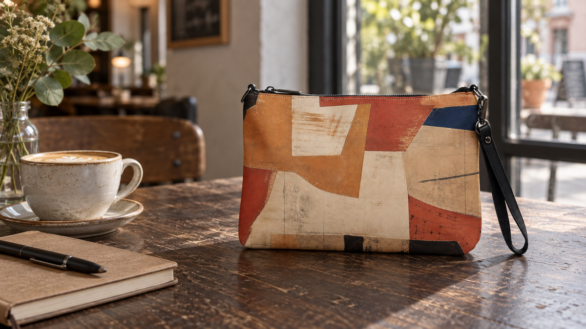 Red Clay Forms Crossbody bag in a No 925 lifestyle photograph