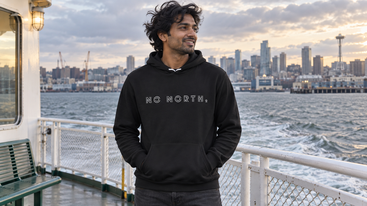 No North Lightweight Hoodie in a No 925 lifestyle photograph
