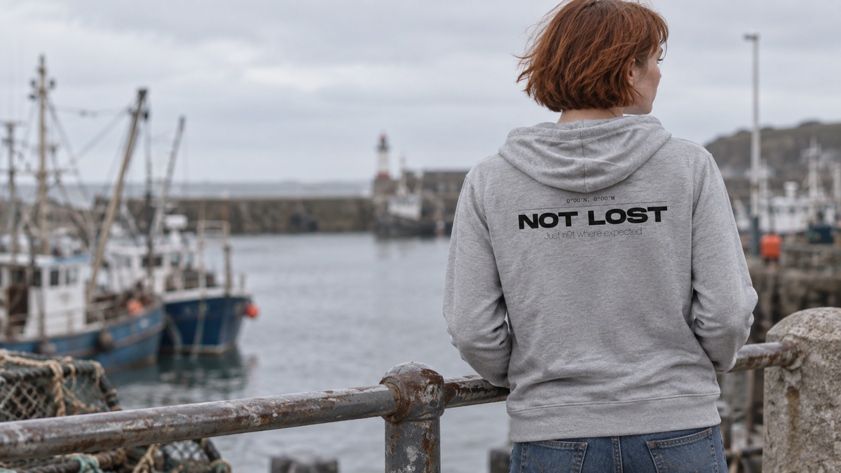 Not Lost Lightweight Hoodie in a No 925 lifestyle photograph
