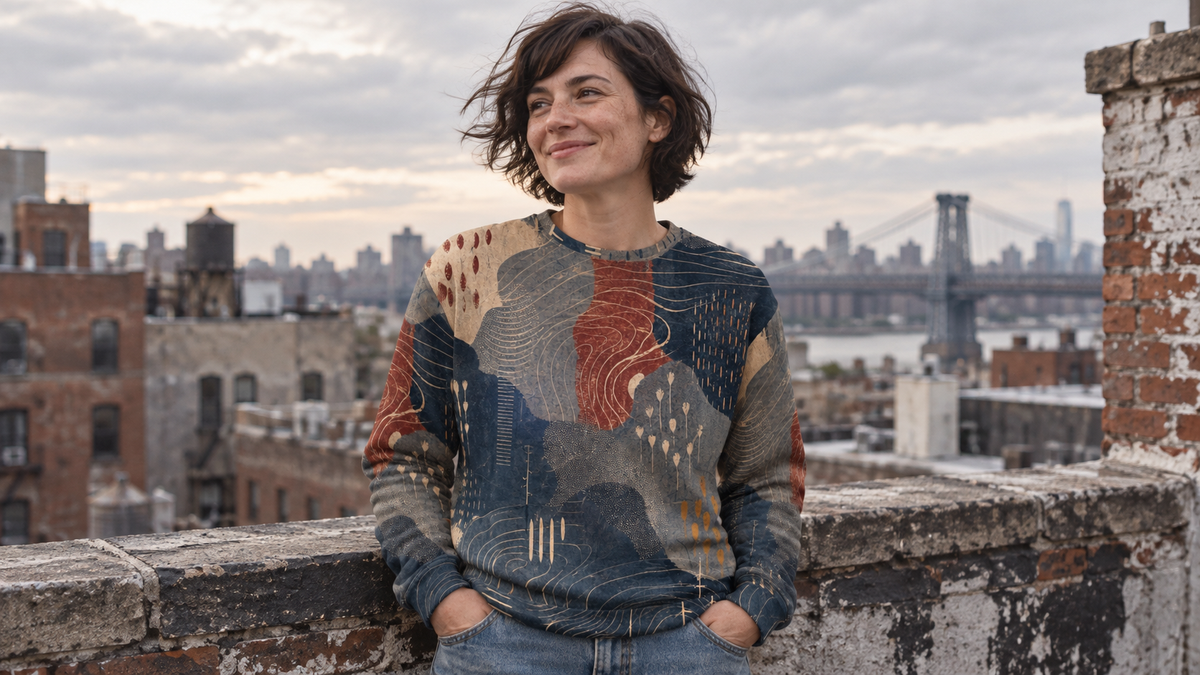 Weather Ledger Unisex Sweatshirt in a No 925 lifestyle photograph