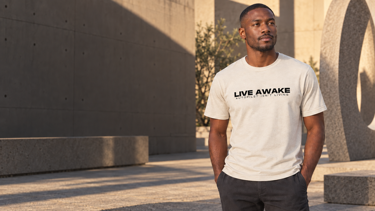 Live Awake Graphic Tee in a No 925 lifestyle photograph