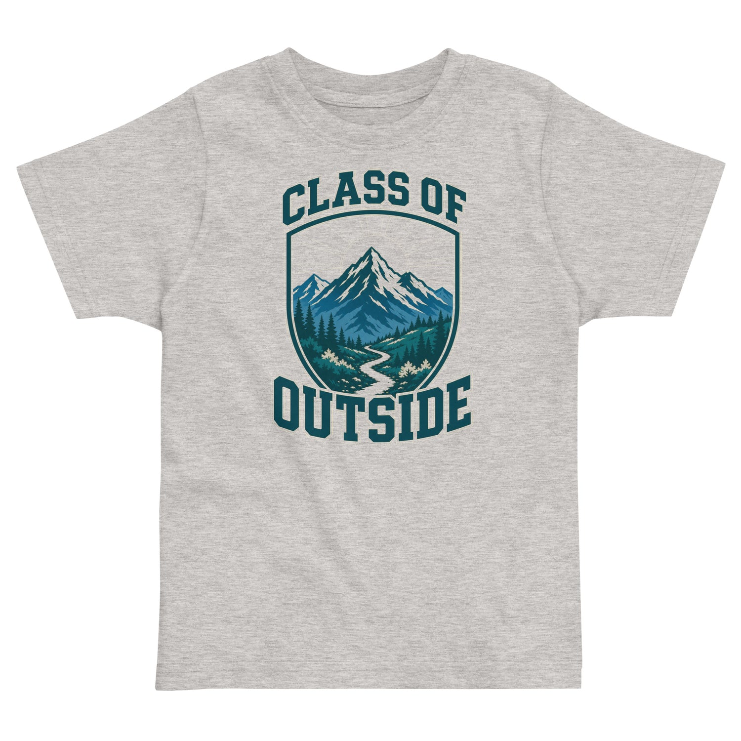 Class of Outside Toddler jersey t-shirt in heather, front view