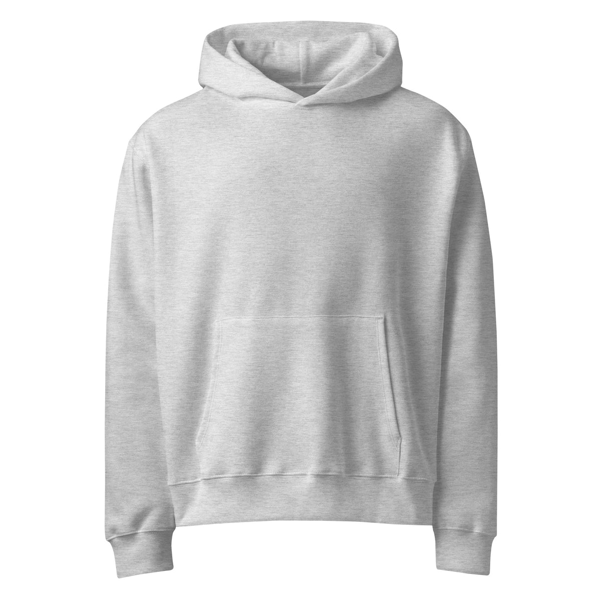 Open Route Atlas Oversized Graphic Hoodie in athletic heather, front view with no print