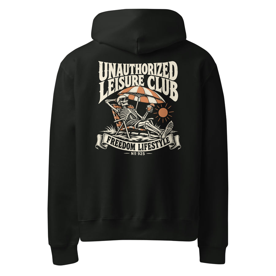Unauthorized Leisure Club Oversized Graphic Hoodie