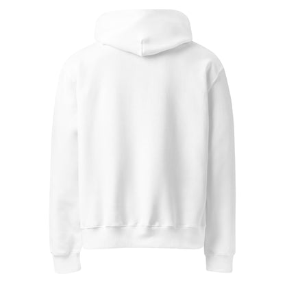 Department of Doing Whatever Oversized Hoodie in white, back view with no print