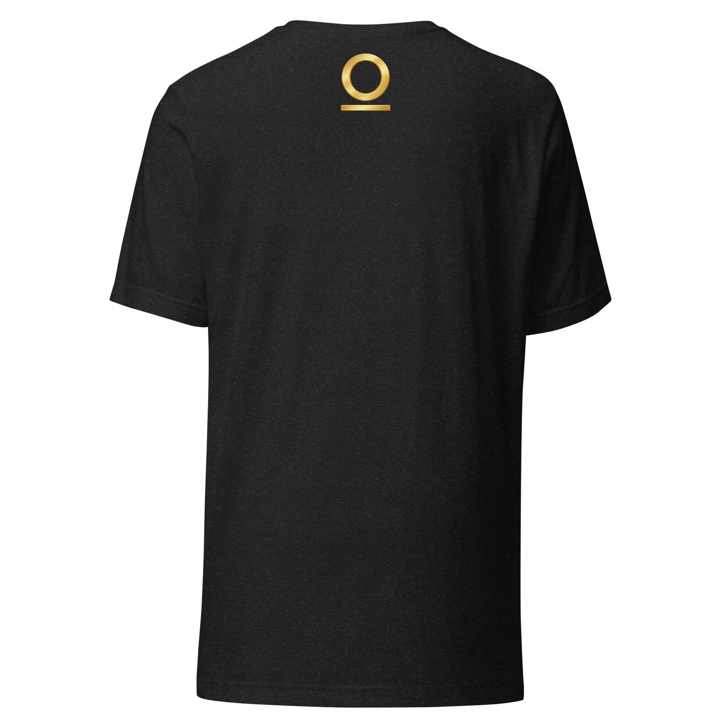 System Optional Unisex T-Shirt in Black Heather, back view