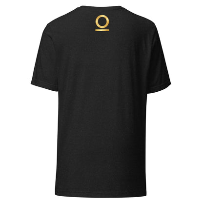 System Optional Unisex T-Shirt in Black Heather, back view