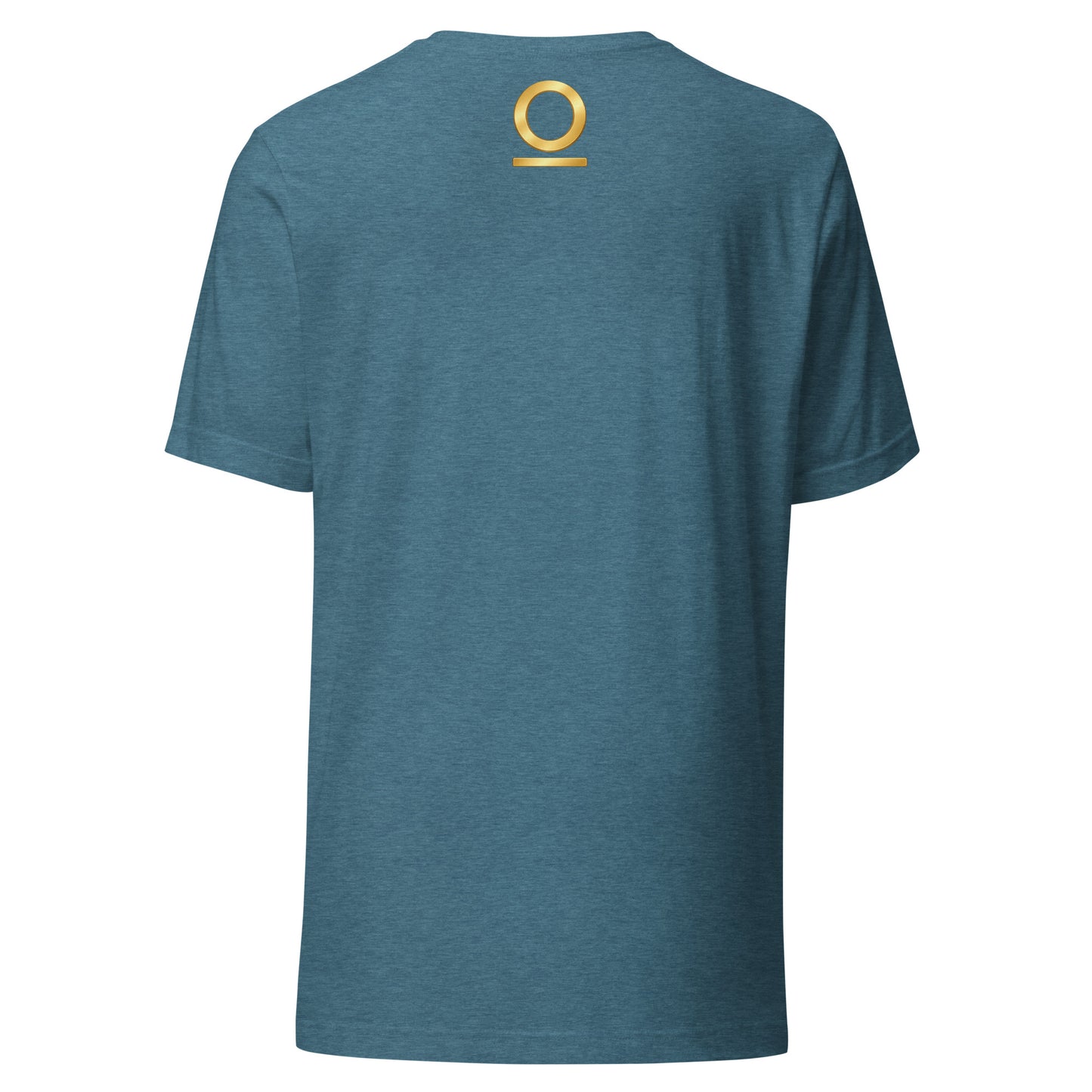 System Optional Unisex T-Shirt in Heather Deep Teal, back view