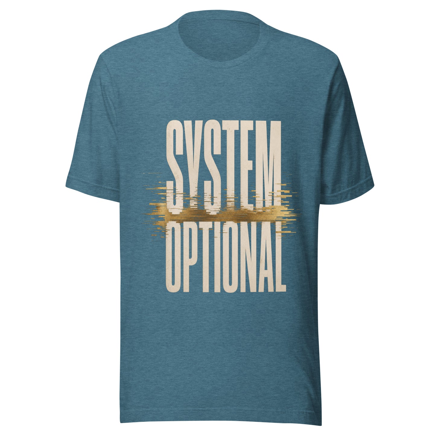 System Optional Unisex T-Shirt in Heather Deep Teal