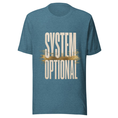 System Optional Unisex T-Shirt in Heather Deep Teal