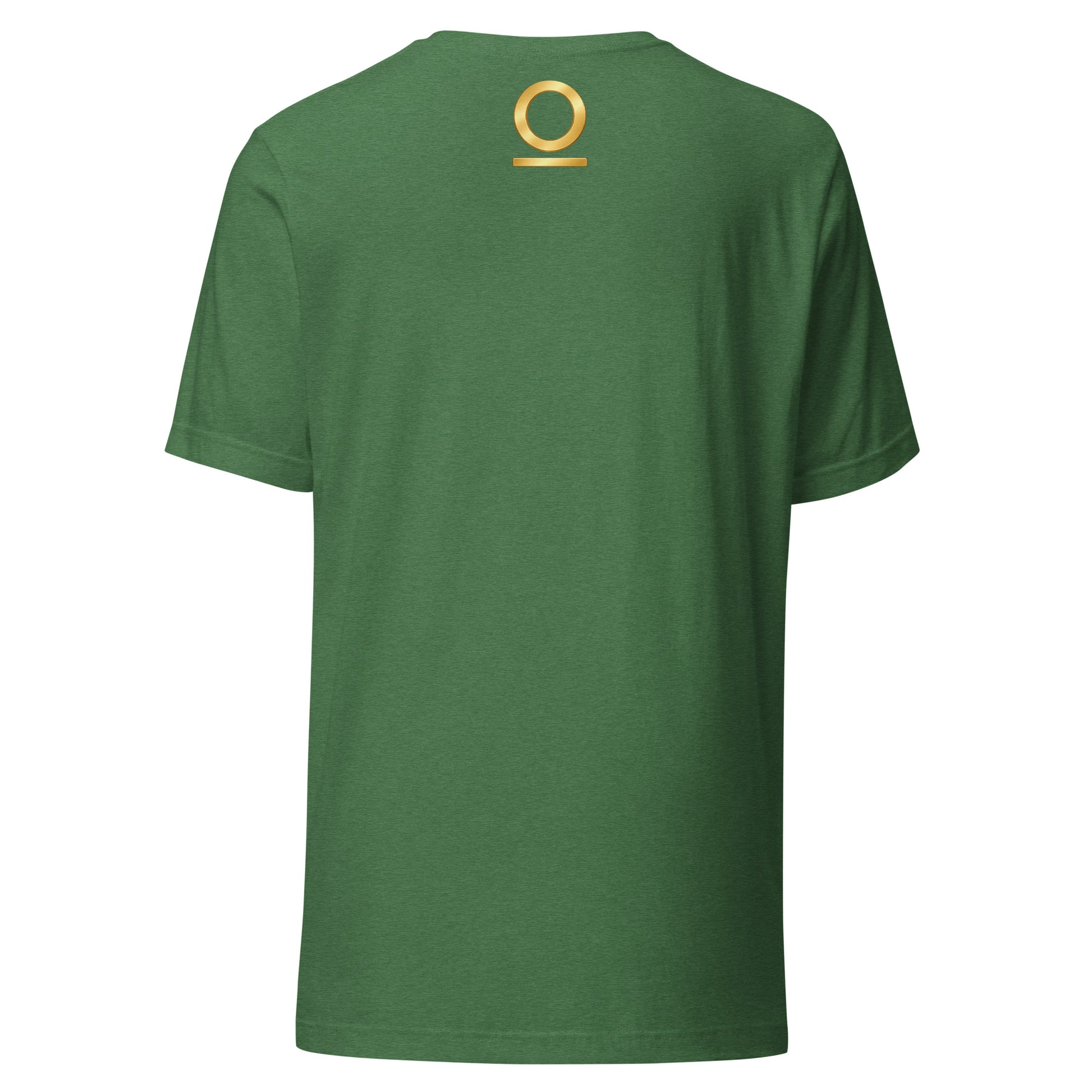 System Optional Unisex T-Shirt in Heather Grass Green, back view