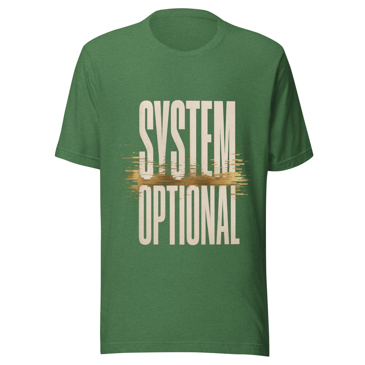 System Optional Unisex T-Shirt in Heather Grass Green