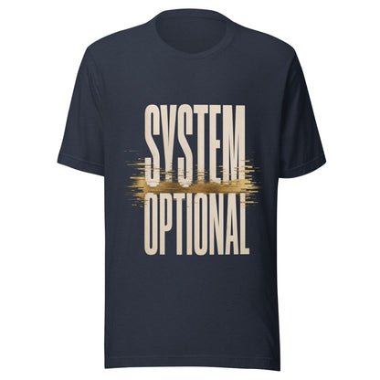 System Optional Unisex T-Shirt in Heather Navy