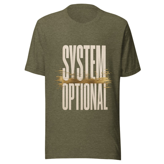 System Optional Unisex T-Shirt in Heather Olive