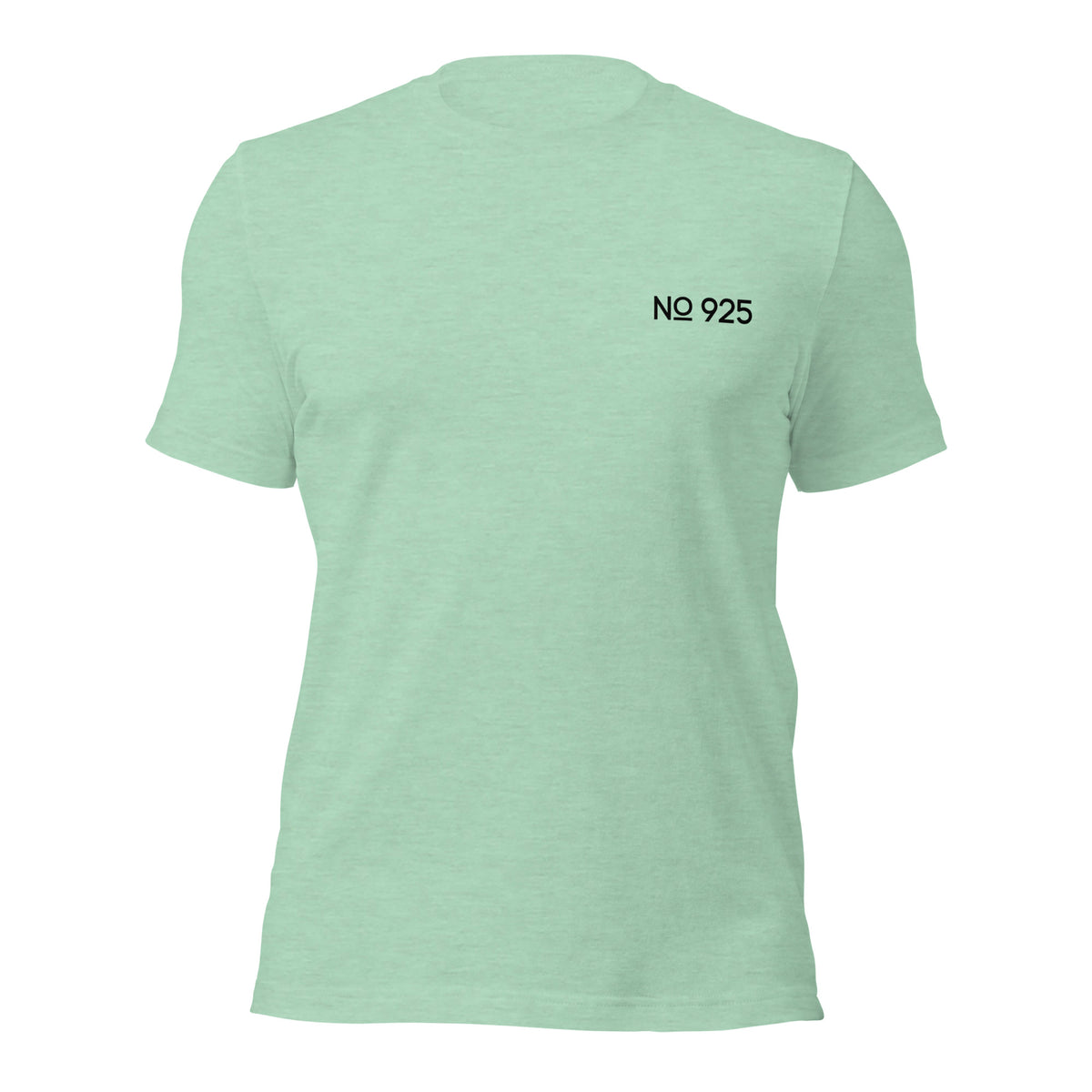 No 925 Logo T-Shirt in heather prism mint, front view