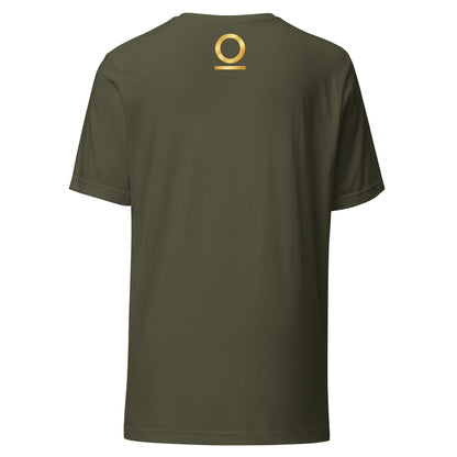System Optional Unisex T-Shirt in Military Green, back view