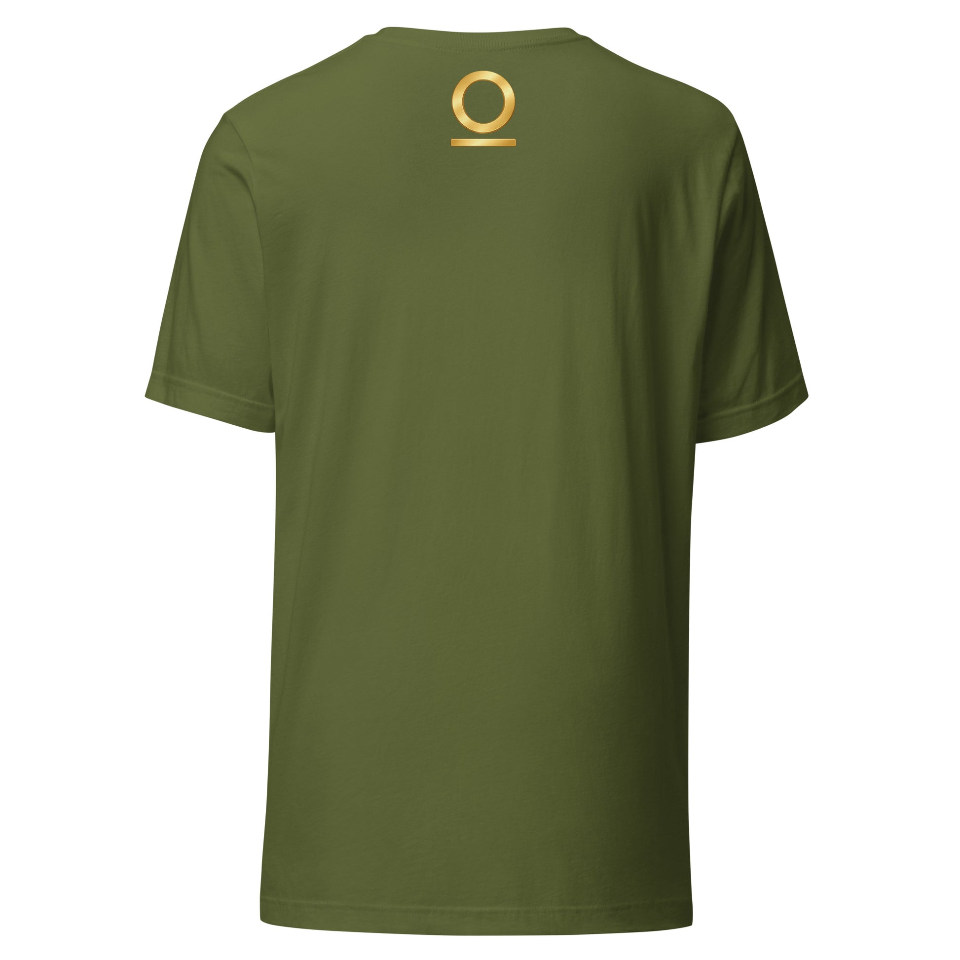 System Optional Unisex T-Shirt in Olive, back view