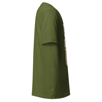 System Optional Unisex T-Shirt in Olive, side view