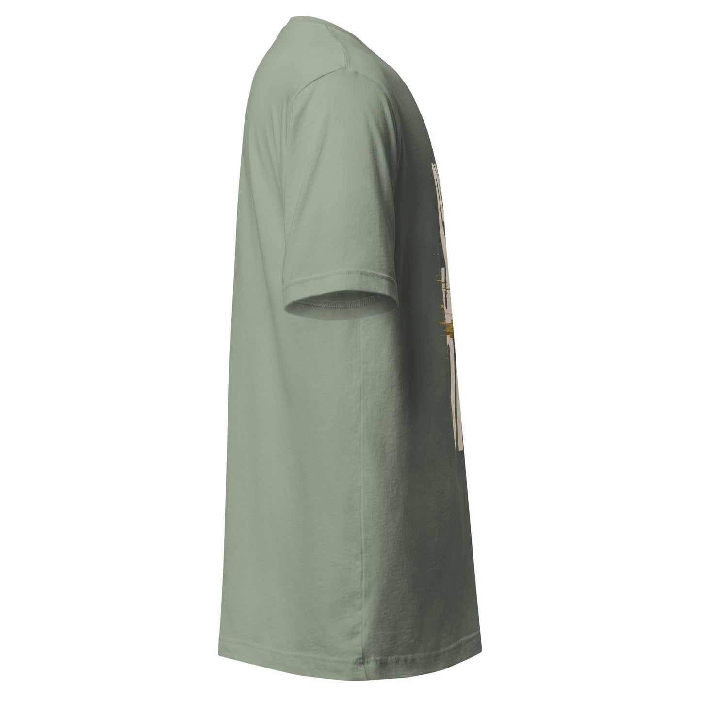 System Optional Unisex T-Shirt in Sage, side view