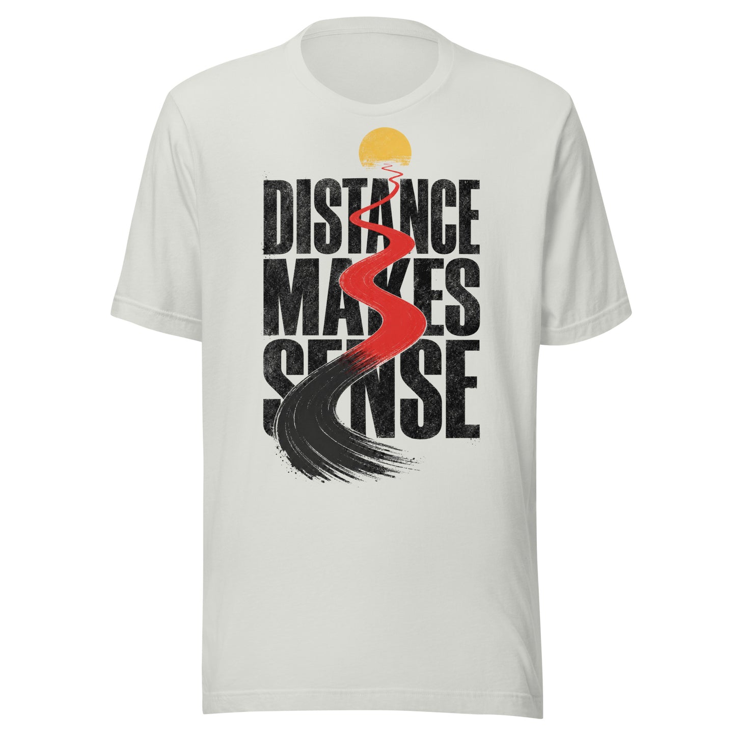 Distance Makes Sense Unisex T-Shirt in Silver