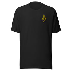 Gold Embroidered Lone Pine Tree Unisex t-shirt