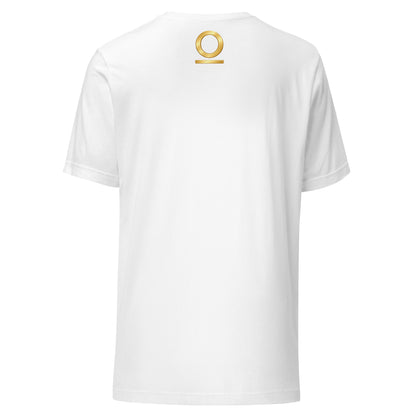 System Optional Unisex T-Shirt in White, back view