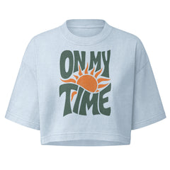 On My Time Garment Dye Cropped Tee