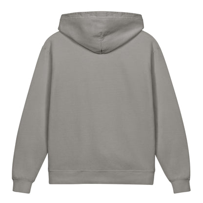 Create Mode Youth Lightweight Hooded Sweatshirt in grey, back view