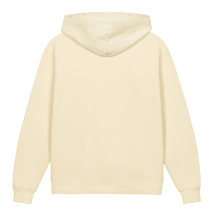 Create Mode Youth Lightweight Hooded Sweatshirt in ivory, back view