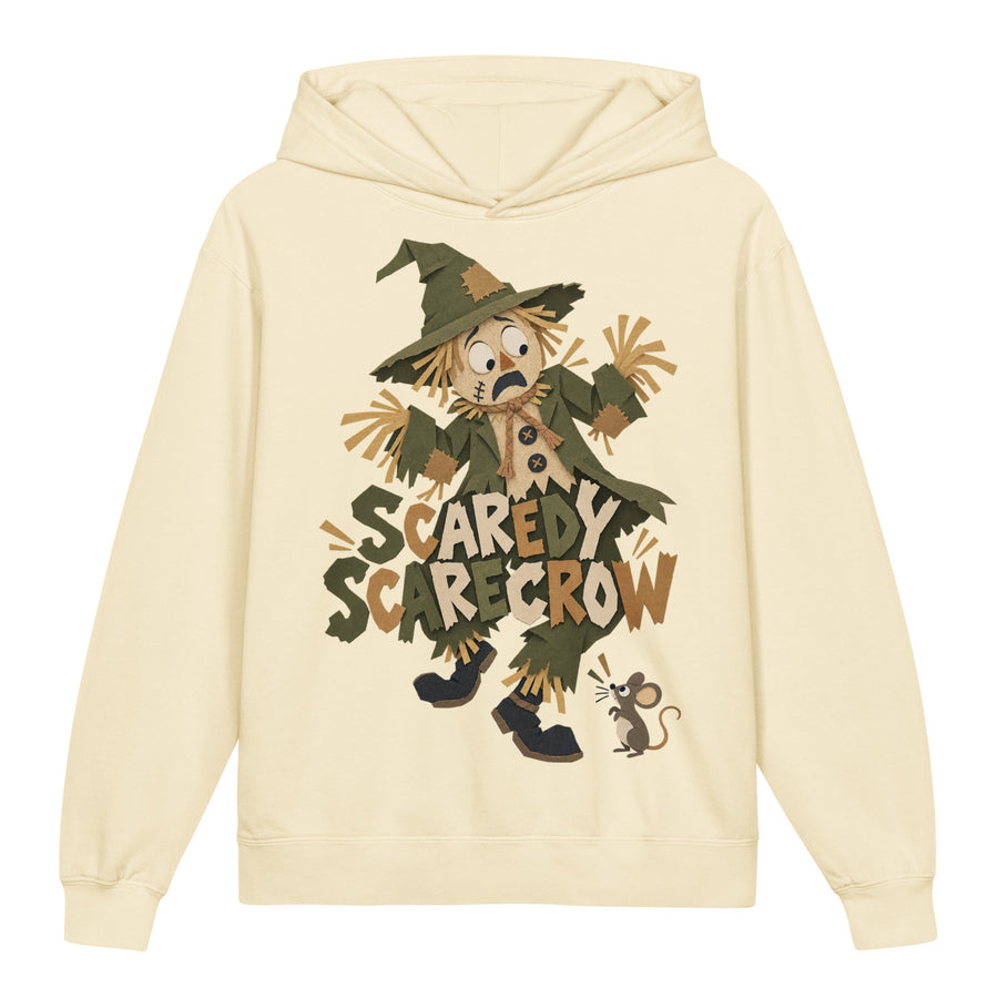 Scaredy Scarecrow Youth Lightweight Hooded Sweatshirt