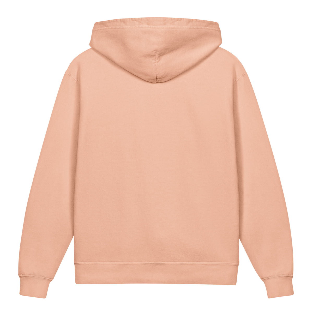 Create Mode Youth Lightweight Hooded Sweatshirt in peachy, back view