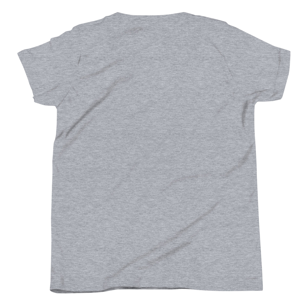 Detention 10.31 Youth T-Shirt in athletic heather, blank back view showing the youth tee fit